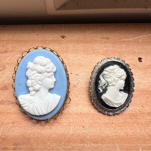 💚Two cameo pins